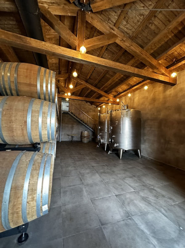 French oak barrels in the cellar